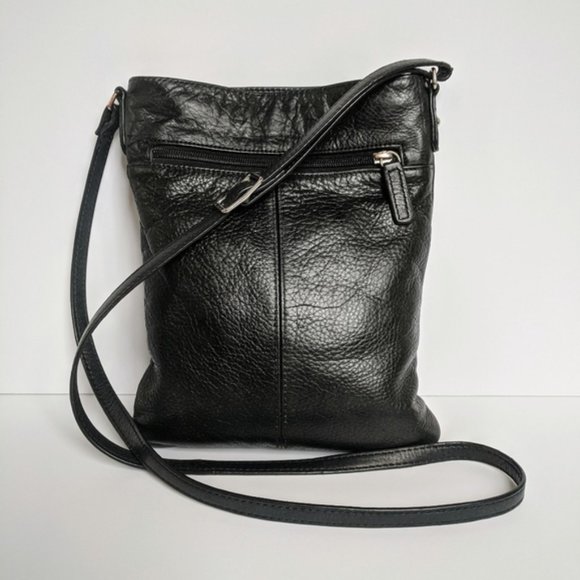 Margot 'Radley' Crossbody Messenger Leather Bag Purse Black - Picture 8 of 9